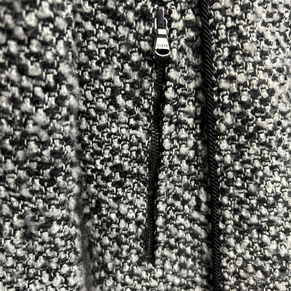 Guess Black and White Tweed Coat - Picture 4 of 13